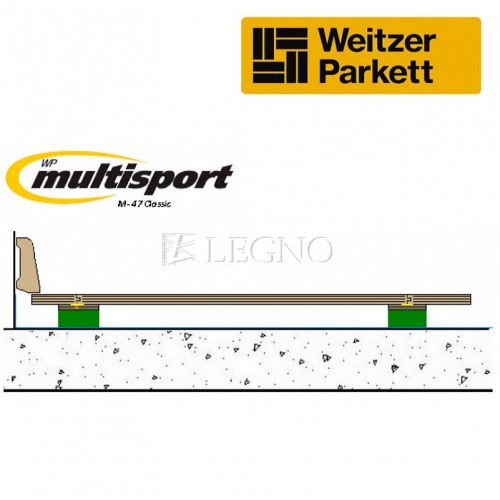   Weitzer Parkett Multisport M47 Herringbone